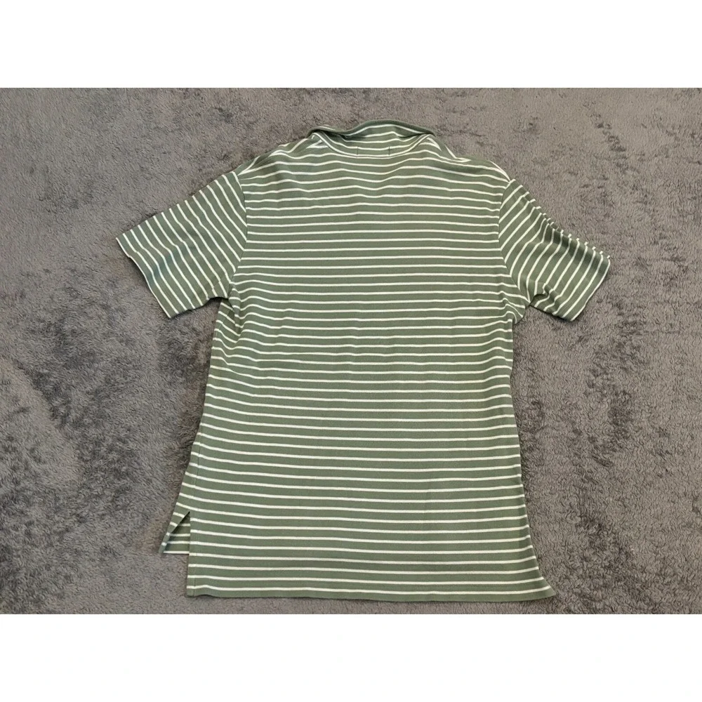 VTG Polo by Ralph Lauren Polo Shirt Mens Large Green Striped Pony Golf Preppy